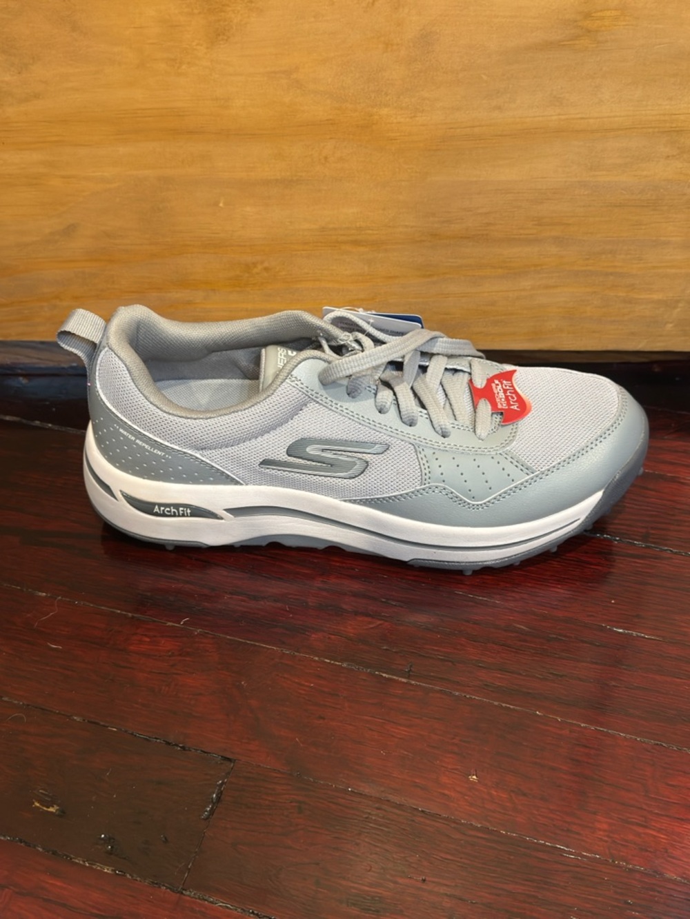 Skechers Light Gray Arch Fit Lace-Up Walking Shoe